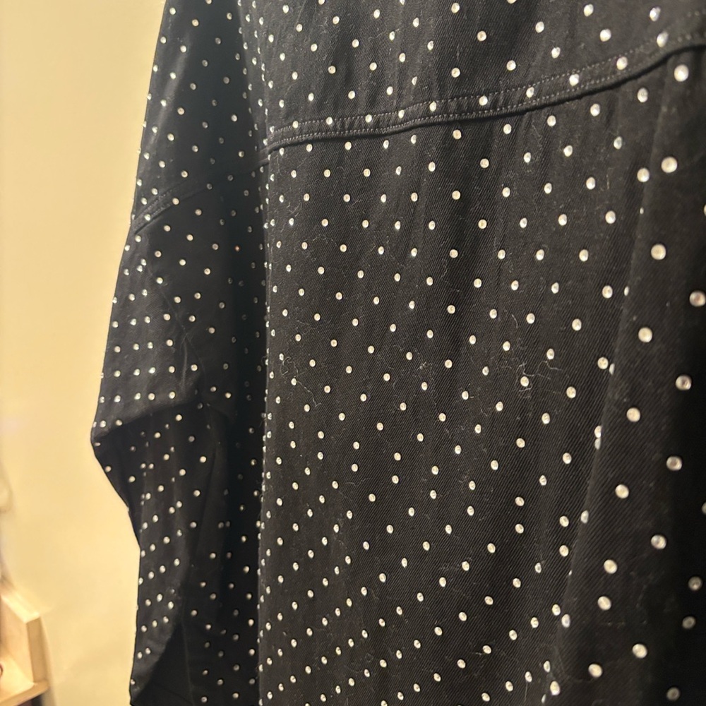NWOT Zara Oversized Shacket with Rhinestones | size L - Picture 4 of 6